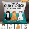 This Our Couch Fluffy Cat Personalized Pillow (Insert Included)