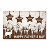 Dad Grandpa Stars Wooden Personalized Horizontal Poster