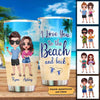 Summer Doll Couple Standing On The Beach Personalized Tumbler