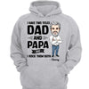 Dad Papa Rock Both Titles Caricature Personalized Hoodie Sweatshirt