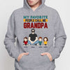 Old Man Sitting With Kids Favorite People Call Me Grandpa Personalized Hoodie Sweatshirt