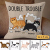 Walking Cat Double Trouble Toilet Paper Personalized Pillow (Insert Included)