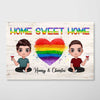 Home Sweet Home LGBT Couple Personalized Horizontal Poster