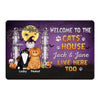 Welcome To Cats House Halloween Personalized Doormat