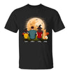 Family Halloween Sitting Under Moon Personalized Shirt