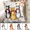 Fall Season Standing Cats Personalized Pillow (Insert Included)