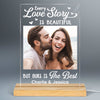 Every Love Story Is Beautiful Photo Personalized LED Night Light Acrylic LED Lamp