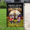 Every Night Is Halloween Camping Couple Personalized Garden Flag