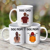 Dog Mom Dog Dad Carrying Dogs Personalized Mug [Sold Individually]