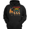 Retro Best Buckin‘ Dad Grandpa Walking Deers Personalized Hoodie Sweatshirt