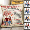 Real Couple I Met You Anniversary Gift Personalized Pillow (Insert Included)