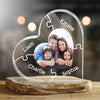 Together We Make A Family Puzzle Heart Photo Personalized Acrylic Heart Plaque