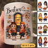 Fall Season Best Friends Sisters Front Porch Personalized Mug