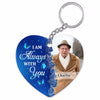 Blue Roses Always With You Memorial Remembrance Gift Upload Photo Personalized Acrylic Keychain