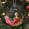 Custom Photo Cardinal Wreath Always With You Personalized Acrylic Ornament