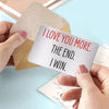 I Love You More The End I Win Wallet Keepsake Anniversary Gift Metal Wallet Card