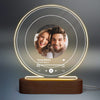 Couple Custom Song Photo Valentine‘s Day Gift Personalized Circle Plaque with LED Night Light - Gift For Couple - Anniversary Gift