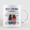 Back View Best Friends Sketch Bridge Landscape Personalized Mug