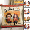 Doll Best Friends Besties Sitting Fall Season Personalized Pillow (Insert Included)