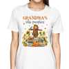 Grandma Little Pumpkins Scarecrow Fall Season Personalized Shirt