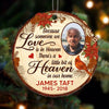 Someone We Love In Heaven Wood Grain Photo Personalized Wooden Ornament