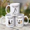 Good Morning Cute Sitting Dog Personalized Coffee Mug