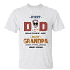 First Dad Now Grandpa Caricature Man Personalized Shirt