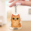 Watercolor Cute Cats Gift For Cat Lovers Personalized Acrylic Keychain