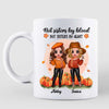 Standing Fall Season Doll Besties Best Friends Personalized Mug