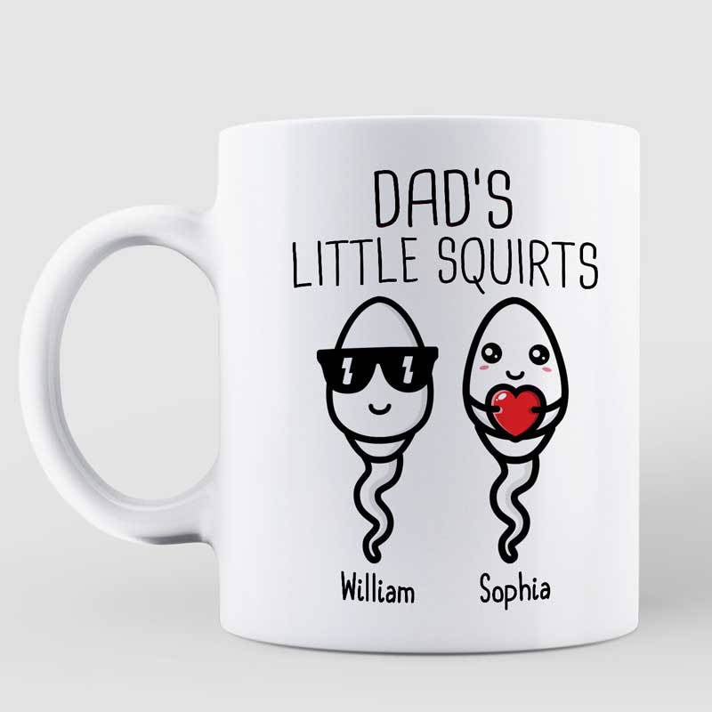 Dad‘s Little Squirts Cute Kids Father’s Day Gift Personalized Mug