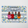 Flower Mother And Daughters Back View Personalized Horizontal Poster