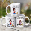 Put The Coffee Down And Feed Us Funny Cartoon Cats Personalized Mug