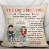 The Day I Met You Couple In Kitchen Personalized Pillow (Insert Included)