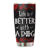 Dog Mom With Skull Mask Roses Costume Personalized Tumbler