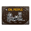 Ew People Halloween Skeleton Cats Personalized Doormat