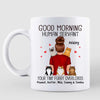 Good Morning Human Servant Cats On Shoulder Personalized Mug