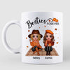 Best Friends Besties Sitting Fall Season Personalized Mug