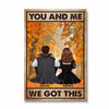 Halloween Couple In The Forest Personalized Vertical Poster
