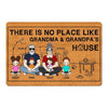 No Place Like Grandma Grandpa House Grandparents Sitting Personalized Doormat