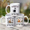 Happy Pawther‘s Day Sitting Cartoon Cats Gift For Cat Dad Personalized Mug