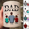 Dad We Love You Back View Father‘s Day Gift For Daddy Personalized Mug