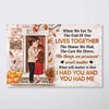 To The End Of Our Lives Kissing Couple Fall Season Personalized Poster