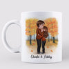 Fall Season Doll Couple Kissing Personalized Mug