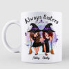 Halloween Besties Witch Always Sisters Purple Moon Personalized Mug