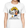 Camping Woman Sunflower And She Lived Happily Ever After Personalized Shirt