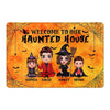 Halloween Doll Family Home Sweet Haunted Home Personalized Doormat