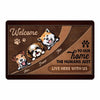 Welcome To Dog‘s House Funny Housewarming Gift Personalized Doormat