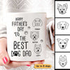 Happy Father‘s Day Dog Dad Dog Head Outline Personalized Mug