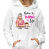 Rockin‘ Grandma Life Cocktail Woman Peeking Kid Personalized Hoodie Sweatshirt