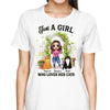 A Girl Loves Her Cats Flower Gate Personalized Shirt